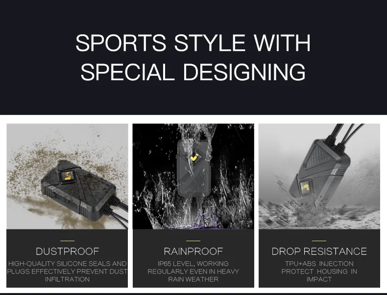 GPS Waterproof 2 Camera DVR for Car video CCTV System 1080P Full HD Recording MDVR for bicycle/bike/motorcycle/racing