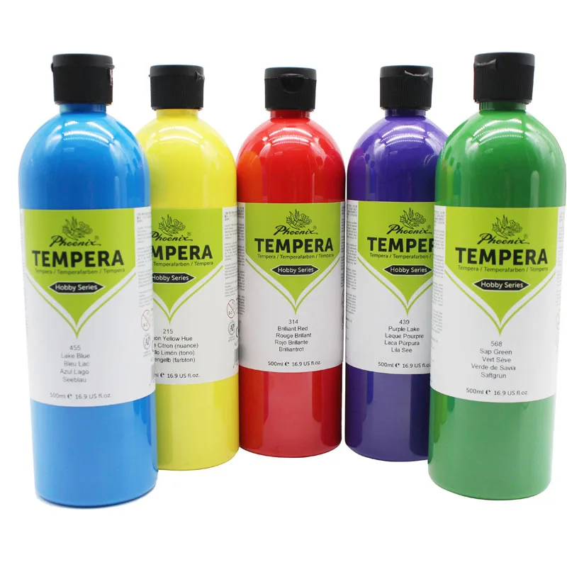 China Supplier Direct Supply Low priced Durable Non-toxic Washable Bulk 46 Colors 500ml Tempera Paint For Kids