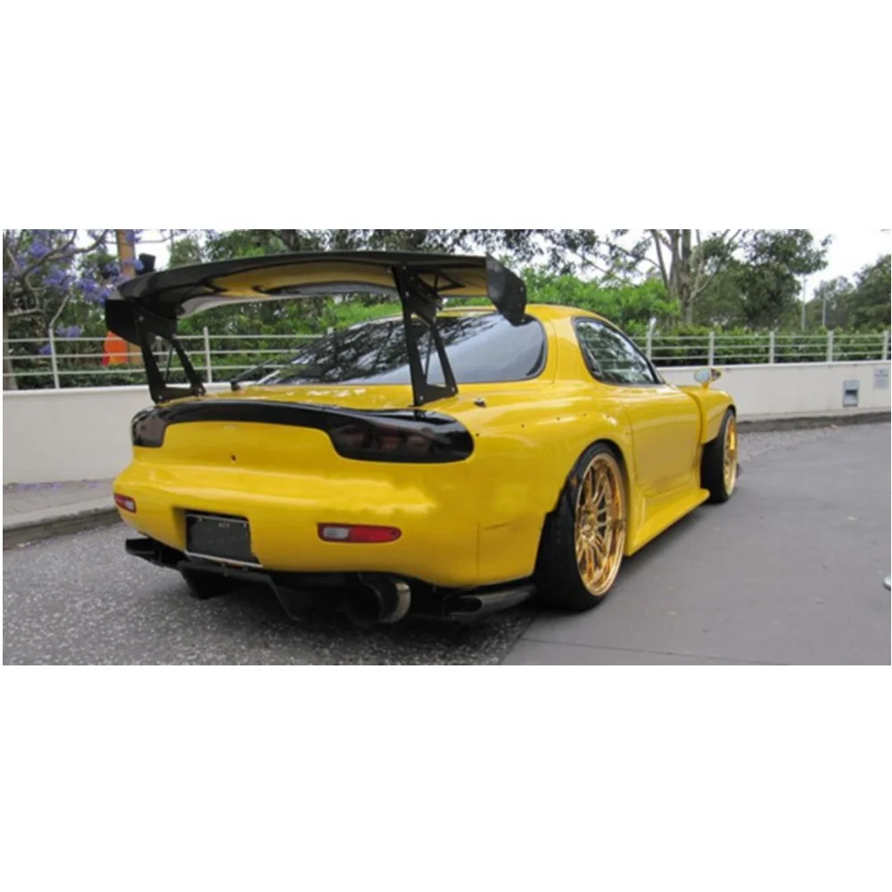 AM GT3 Style Carbon Fiber Rear Trunk Spoiler Fit For Mazda RX7 FD3S 1992-1997 GT Wing High Quality