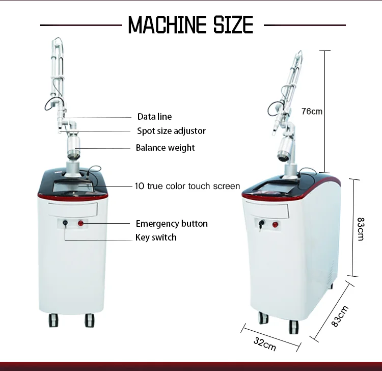 Factory price q witch picosecond laser tattoo removal 2022 super picosecond machine 1064nm/532nm/755nm picosecond laser