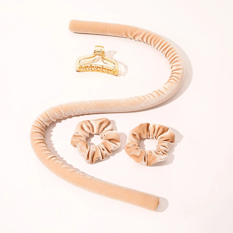 OEM Colorful Multi Sizes Hair Roller Curler Durable Plastic Heatless Silk Hair Wrap Curling Heatless Hair Curler Headband