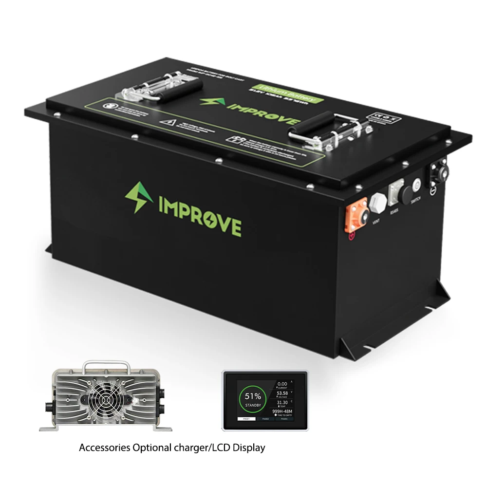 Quality Charging Lithium 51.2v 105v 200ah Lifepo4 48v 100ah Golf Cart Battery Pack With Bms Charger