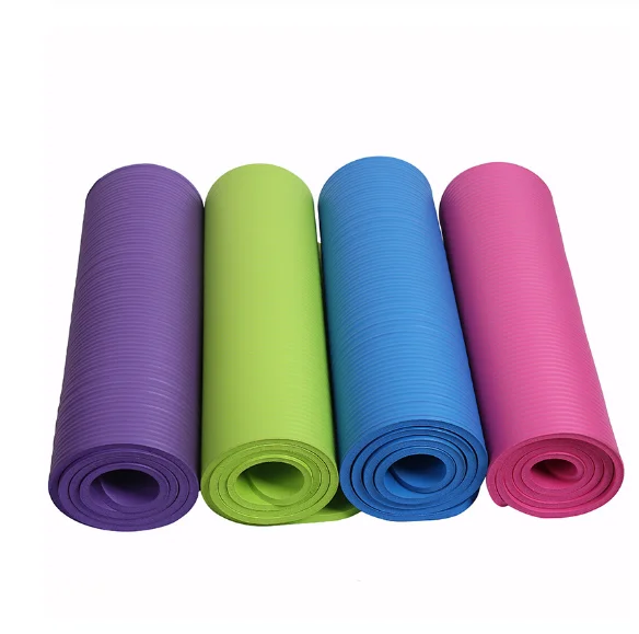  NBR Yogamat высокое качество Нескользящие на заказ деревянный принт логотип органический Пилатес коврик для