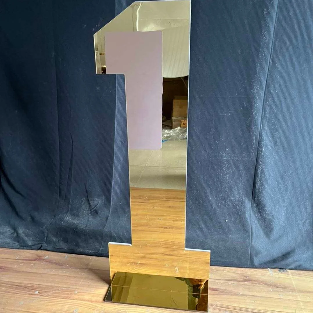 Iangel wholesale custom wedding birthday Acrylic Numbers 3D big acrylic letters number wedding supplies