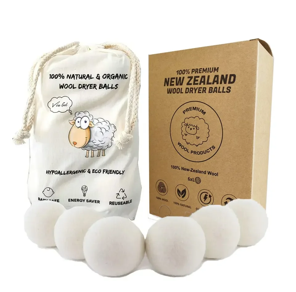 Pure Wool Anti-Entanglement Reusable Prevent Static Electricity Softener Sticky Hair Washing Machine Wool Dryer Balls