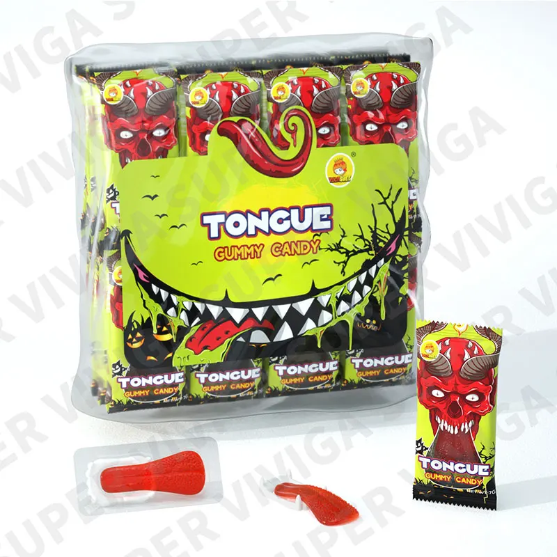 Custom Vegan Assorted Bulk Gel Halal Sweets Pizza Jelly Gummy Candy Christmas Halloween Brain Licker Candy