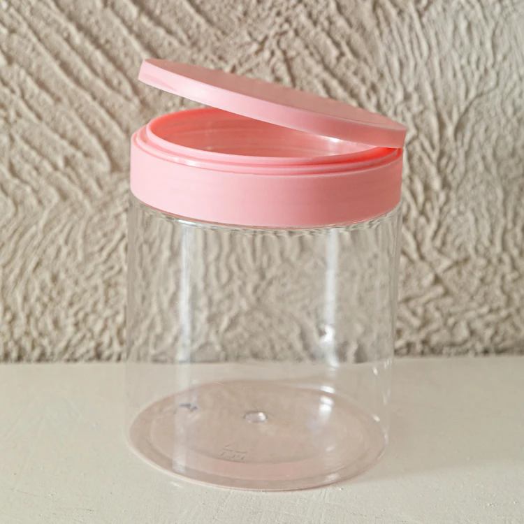 300ml500mlpet transparent cream lotion bottle flip-top plastic jar body lotion hair mask jar separate jar