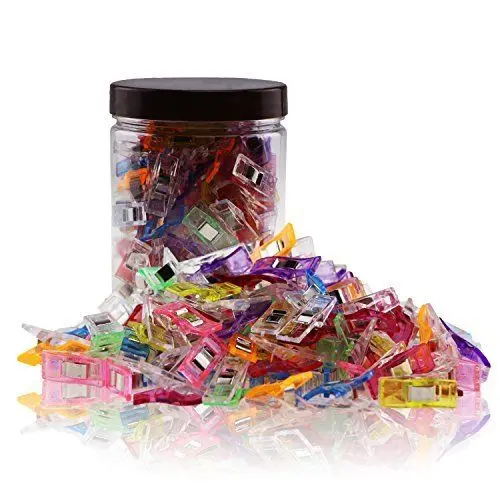 Assorted Colors Patchwork Plastic sewing Clip