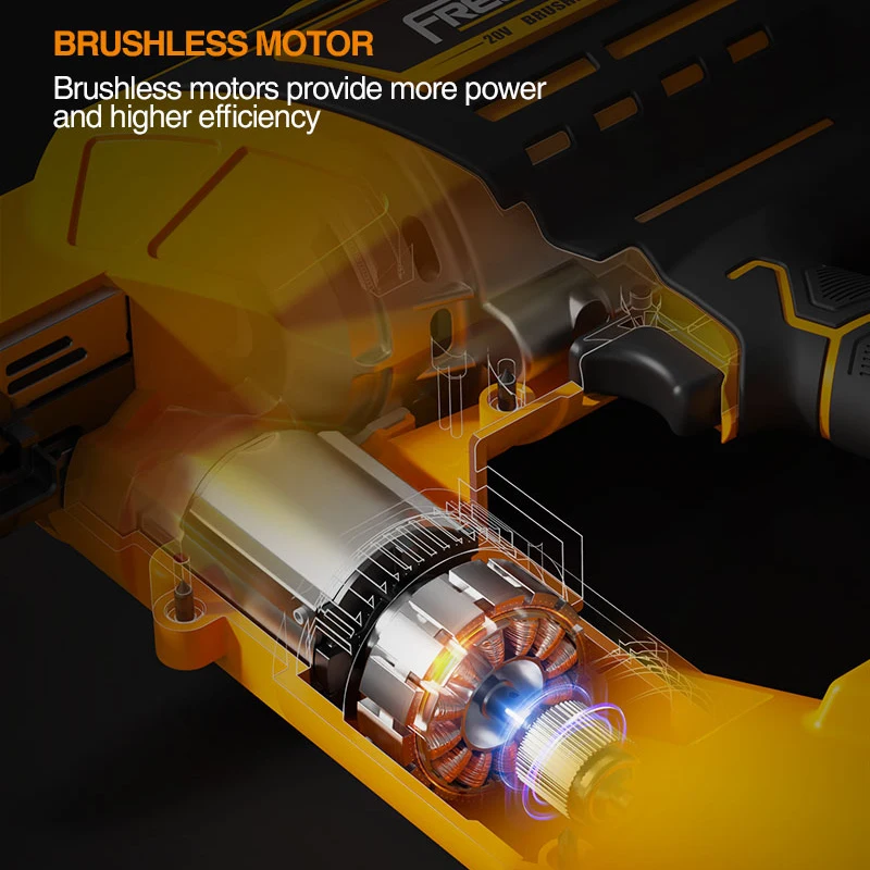 Freeman M18 21 Degree Round Head 2 1/2 Inch Battery Operated Electrical Cordless Nail Gun Machine Angle Framing Nailer