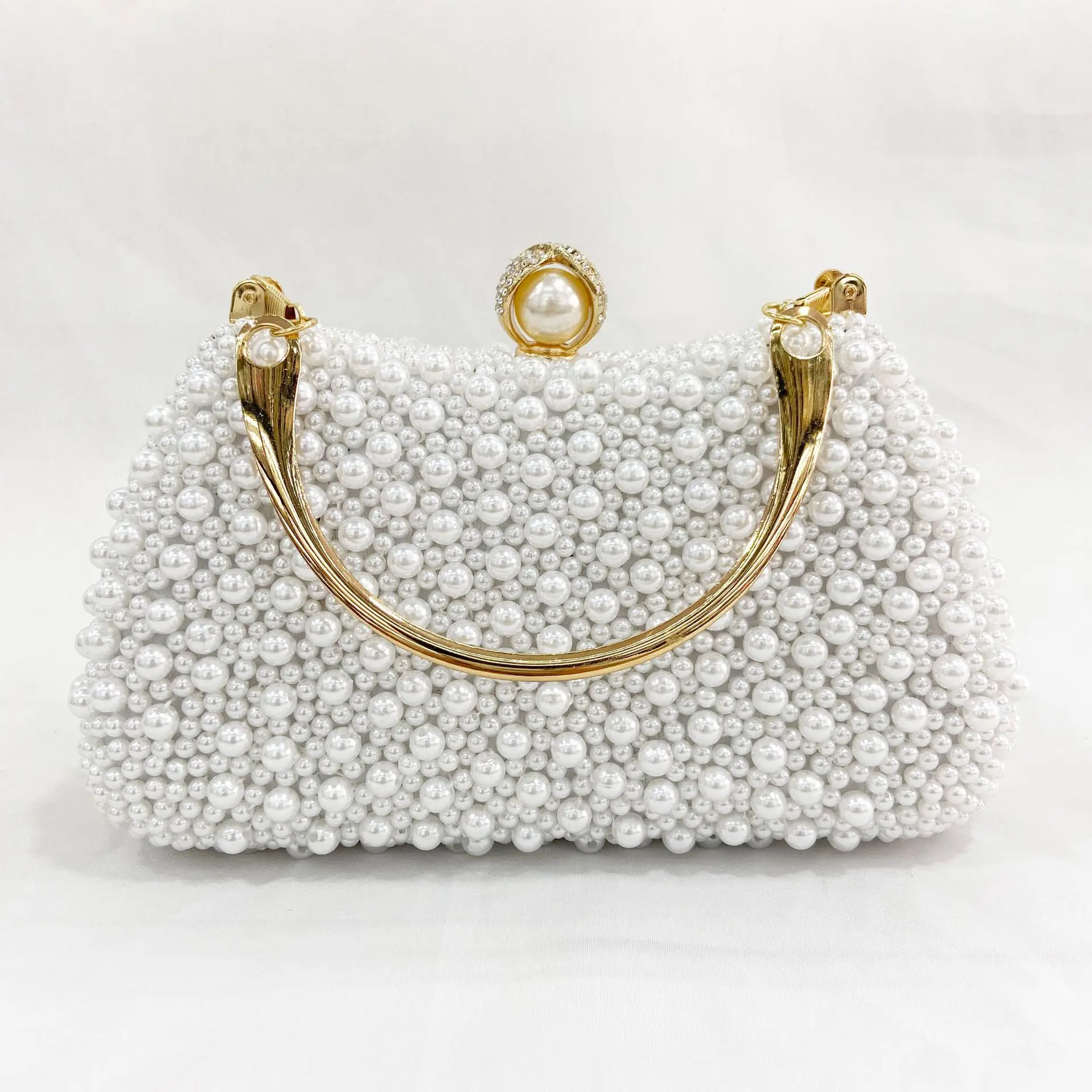 Fashion trend wedding clutch bag evening bags for women luxury ladies clutch purse chain sling purse crossbody pearl beaded bags
