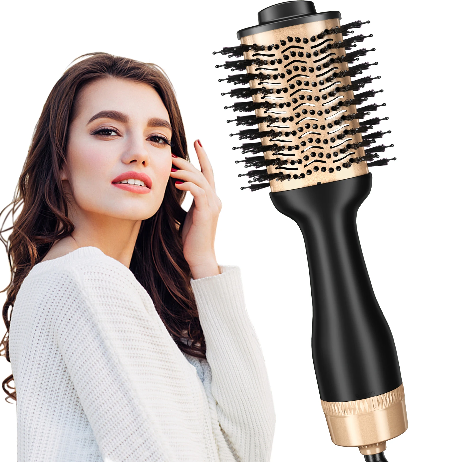 Hair Blow Dryer One Step And Styler Rotating Hot Air Brush Hair Dryer Brush One Step Hair Blower
