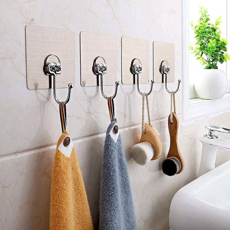 2023 Wholesale Upgrade Adhesive Hook Clothes Pants Towel Hooks For Hanging Wall