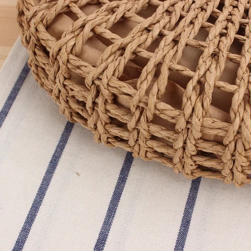 2023 Hot Sale Summer Straw Beach Tote Bag Handmade Large Straw Tote Handbag