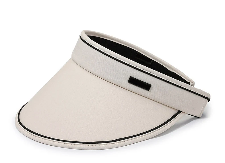 Foldable shell hat sunshade empty top big brim empty sun visors hat for women summer protection