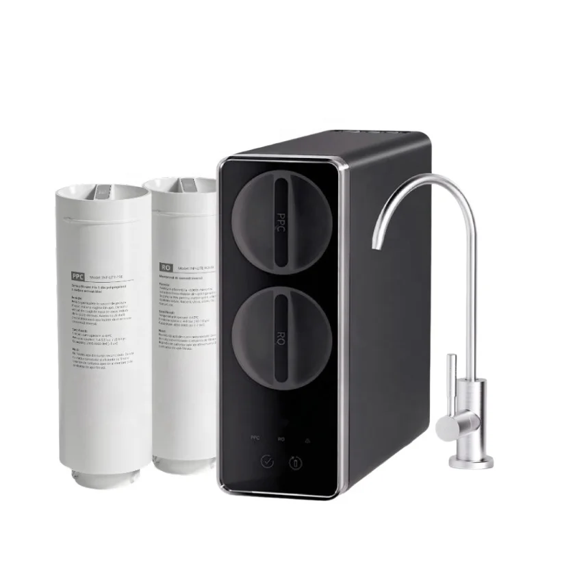 Fast flow rate 600 GPD Alkaline RO Water Tankless RO Water Filter System Undersink Filter with Lifetime Reminder for Home Use
