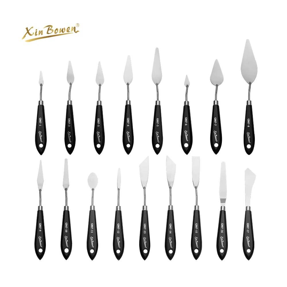 Xin Bowen Clay Tools Stainless Ironl Palette Master Level Set Painting Supplies Oil Painting Fine Arts Knife For Color Matching