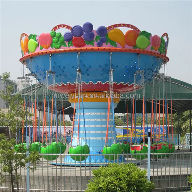 16 Seats Flying Chair Watermelon Swing Alloy Mini Carnival Fair Rides Kids Kindergarten Shopping Mall  Amusement Park