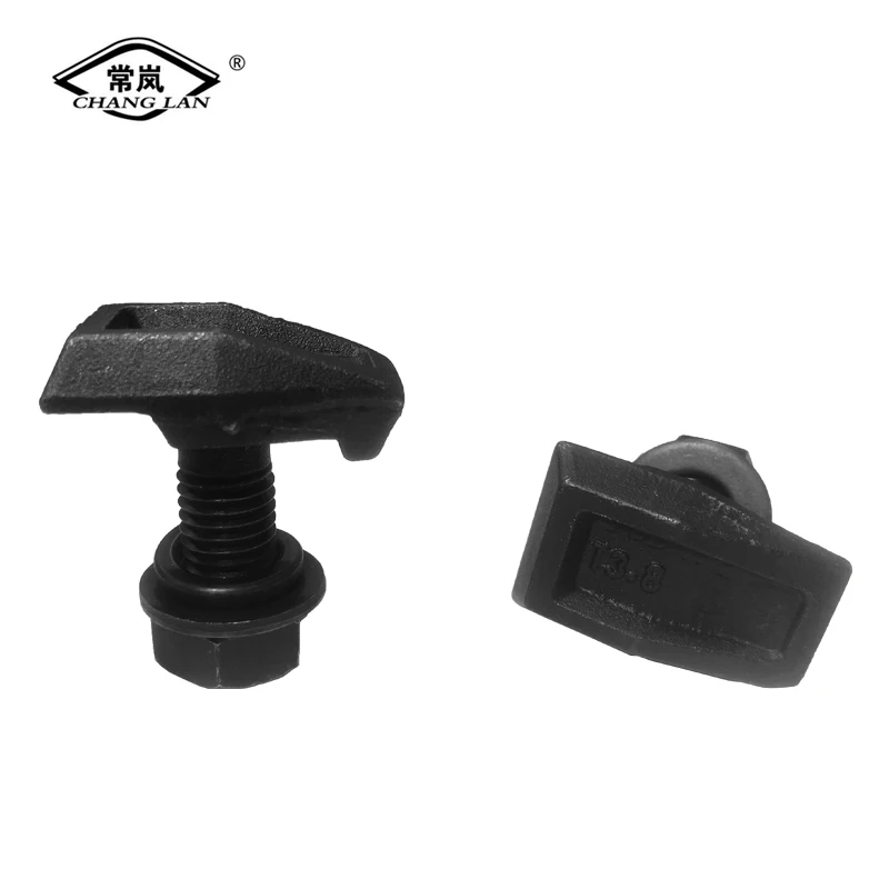 
Customized Heavy T type T3 Elevator Spare Parts Rail Fastening Bolts Lift Forged Clips 