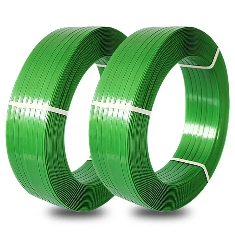 NTEC Hot Selling 1606 16081610 Green Polyester Plastic Wire Strapping Belt Steel Strapping Tape Packing Tape