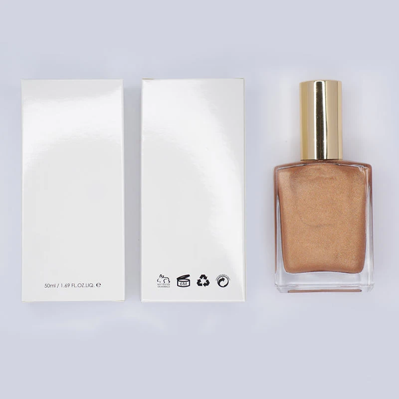 Private Label Body Shimmer Cream Makeup Body Shimmer Oil liquid Highlighter Brightening Sexy Glow Glitter Highlighter
