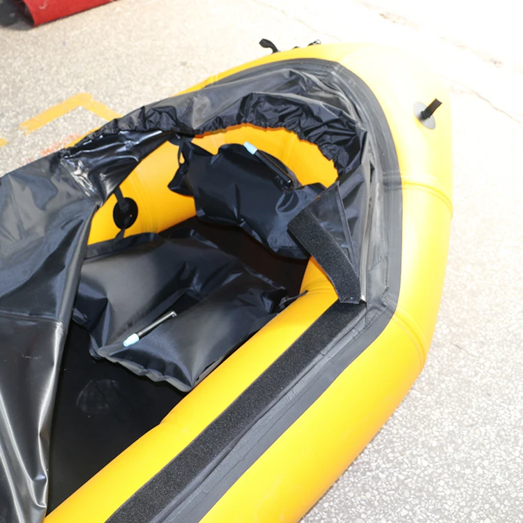Customized number 1 sale light weight TPU 1-Person inflatable packraft/ bike raft paddle kayak