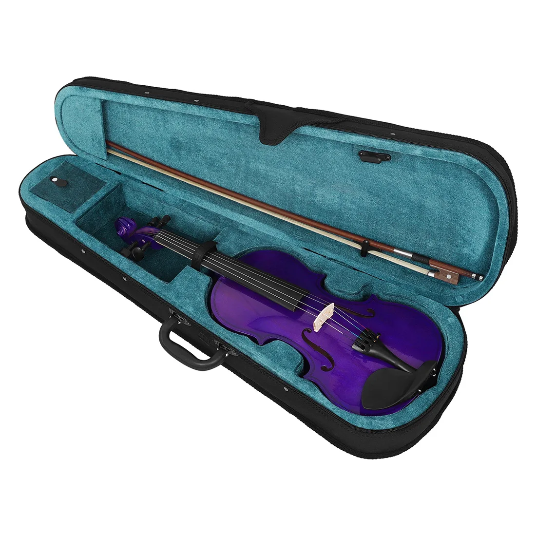 Wholesale solid wood violin for kids beginner practice colorful customizable