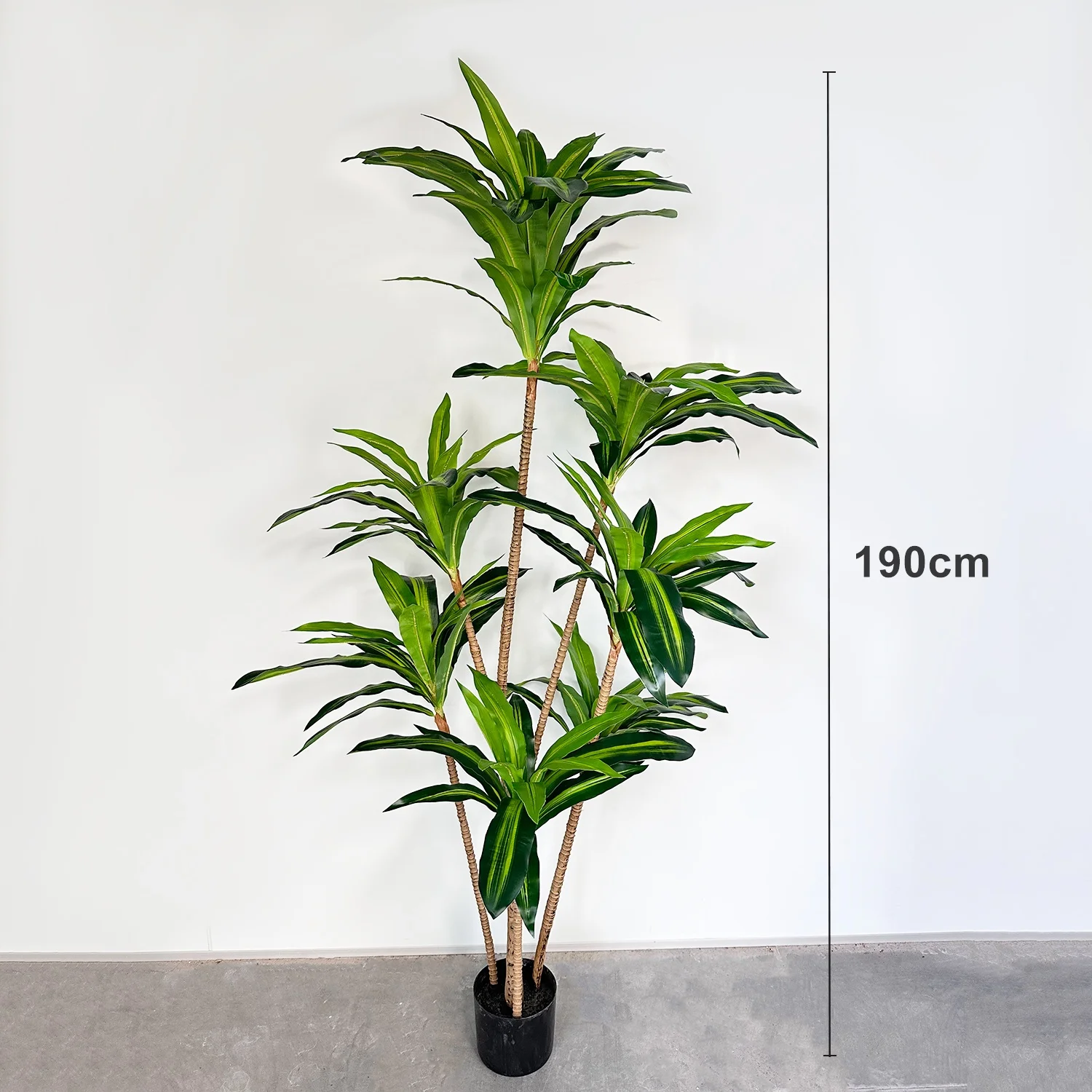 Artificial Dracaena Tree 5FT Faux Tree with Fake Tropical Yucca Floor Plant in Pot for Home Office Living Room Decor
