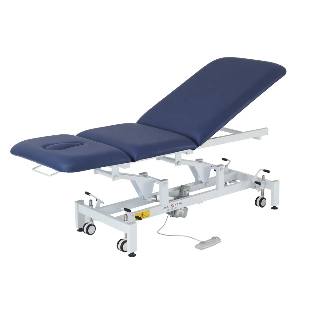 Three section Spine physiotherapy Ultrasound treatment table electric
