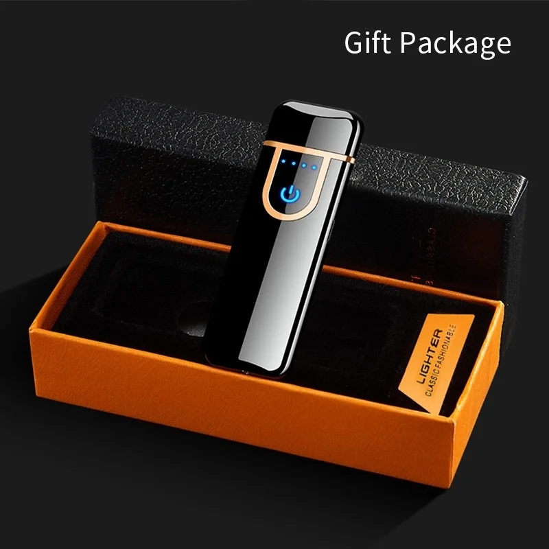  USB-зажигалка JOFI с тепловой катушкой ветрозащитная Зажигалка aansteker электронная Индукционная со сканером отпечатков