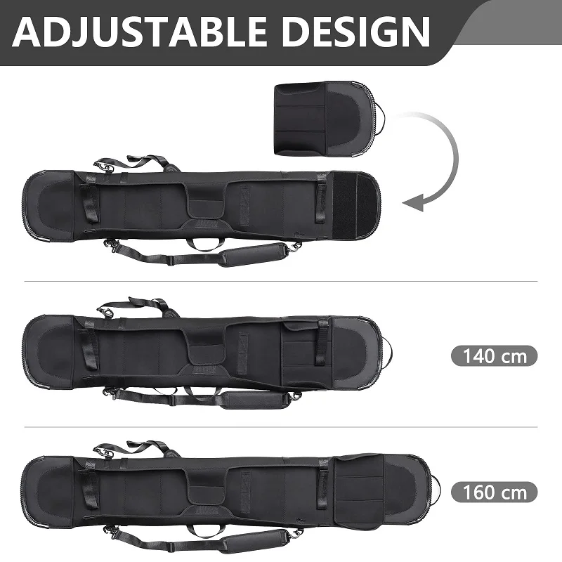 Custom Logo Adjustable Travel Neoprene Soft Protection Snowboard Sleeve Cover Case with Shoulder Strap&Pocket