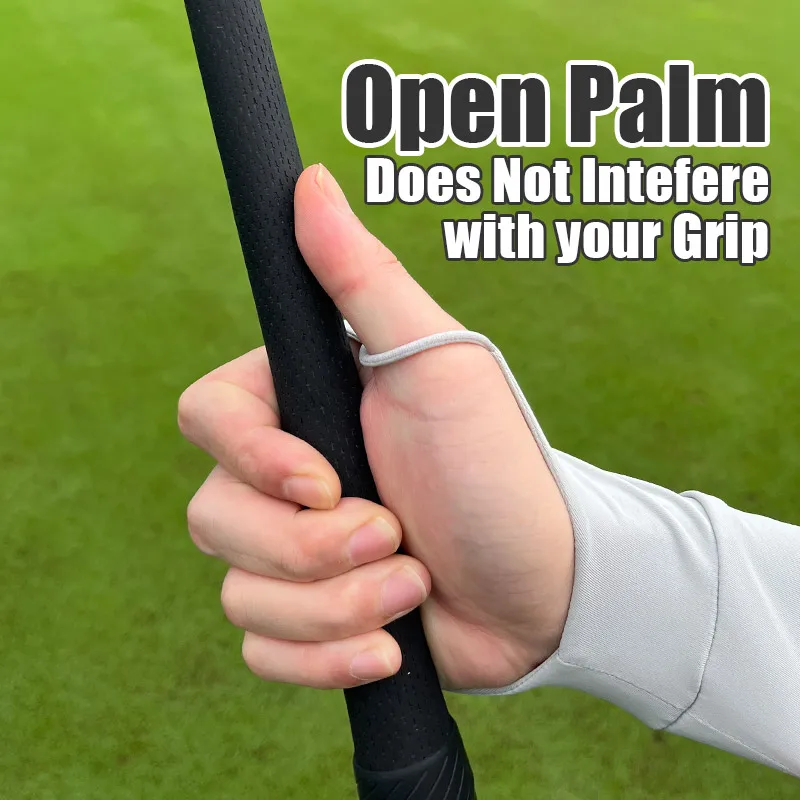 Wholesale Golf UV Protective  Gloves Outdoor Breathable Fingerless Fishing Anti-UV Gloves for Men
