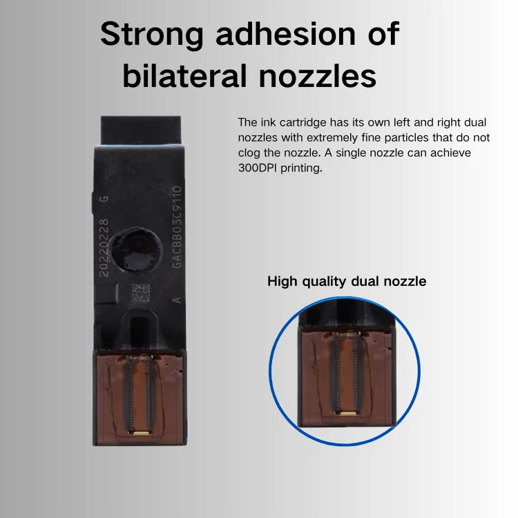 Durable Waterproof Replacement Ink Cartridge High Quality Multiple Colors 12.7/25.4MM for Handheld Inkjet Printer 42 Ml
