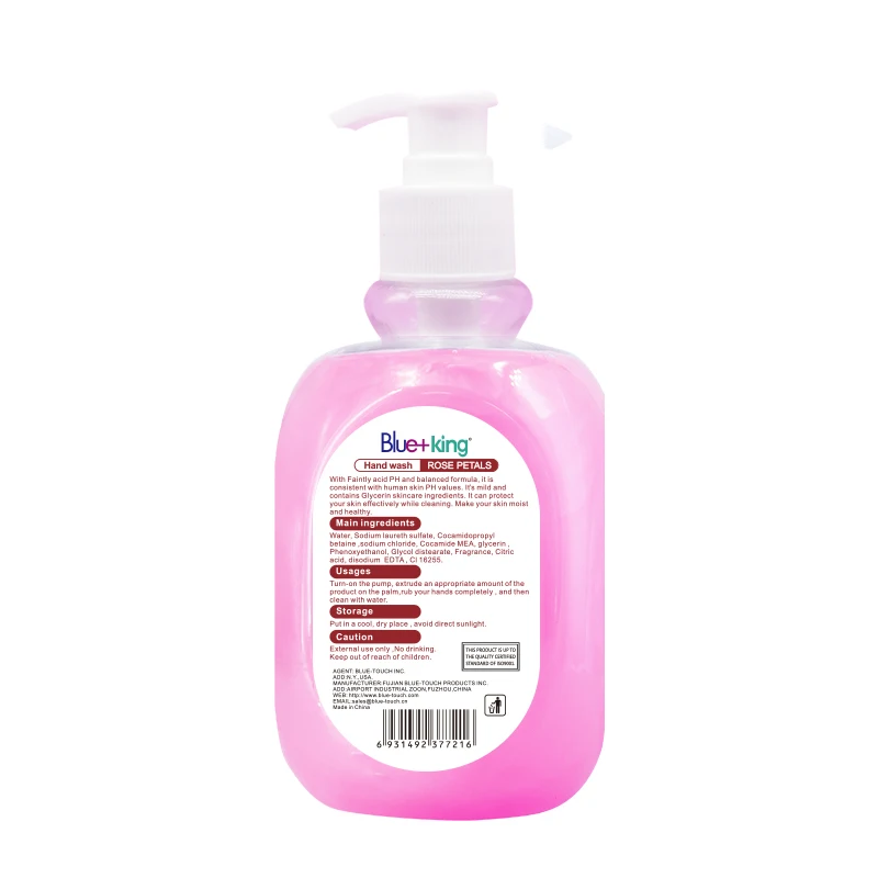 2024 New Arrival Hand Wash Liquid Soap Rose Flavor 500ml Cute Bottle Pleasant Smell