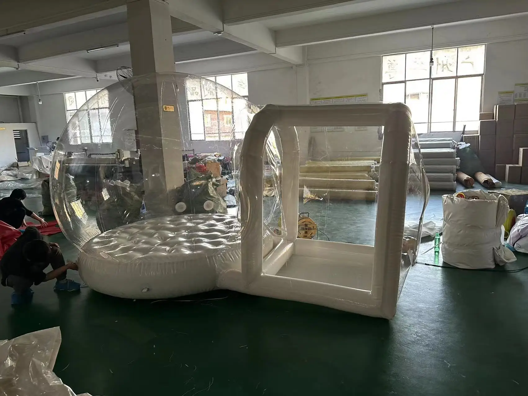 inflatable white jump house white castle bounce house inflatable bubble house with trampoline