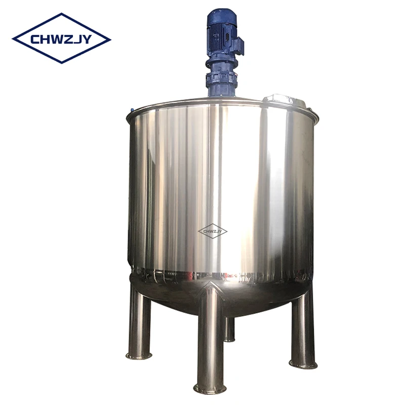 customized liquid container stainless steel cooling jacketed liquid storage tank with mixing agitator