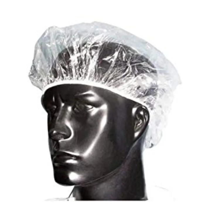 Wholesale Hotel Hair PE Plastic Waterproof Custom Logo Disposable Shower Cap for Salon