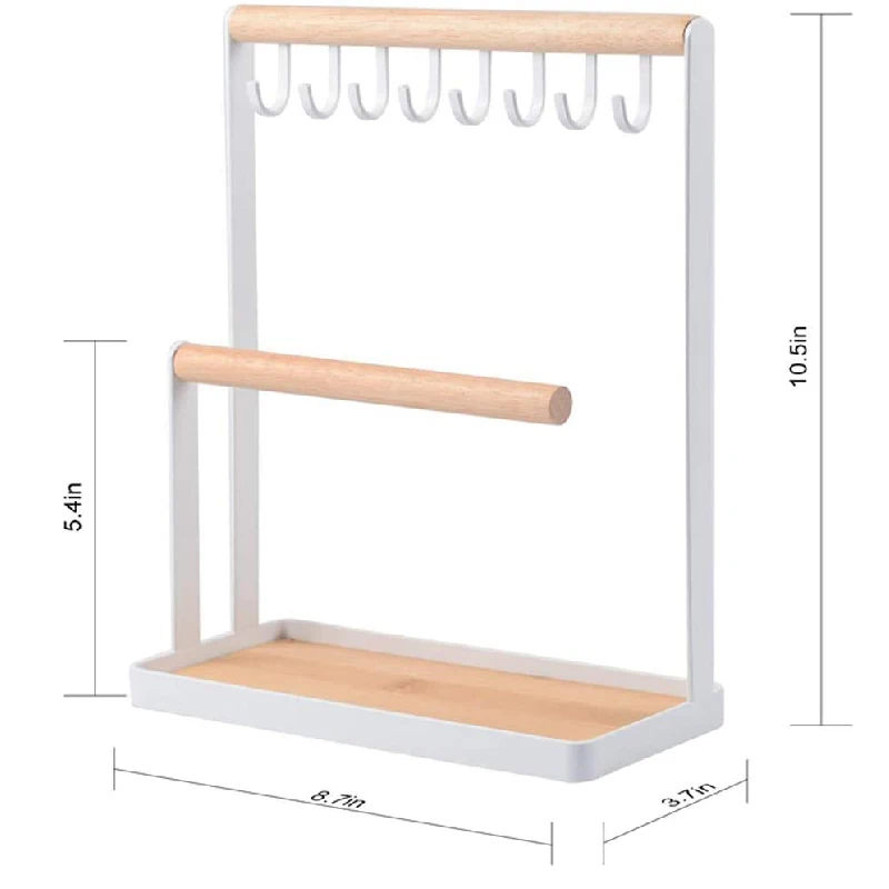 Japanese style iron jewelry rack entry porch key shelf necklace earrings jewelry storage display rack for home storage