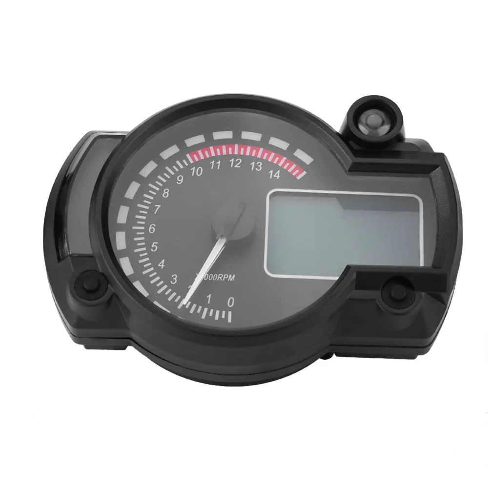 Motorcycle Digital Light LCD Speedometer Odometer Tachometer W/ Speed Sensor 7 color display oil level meter Modern Universal