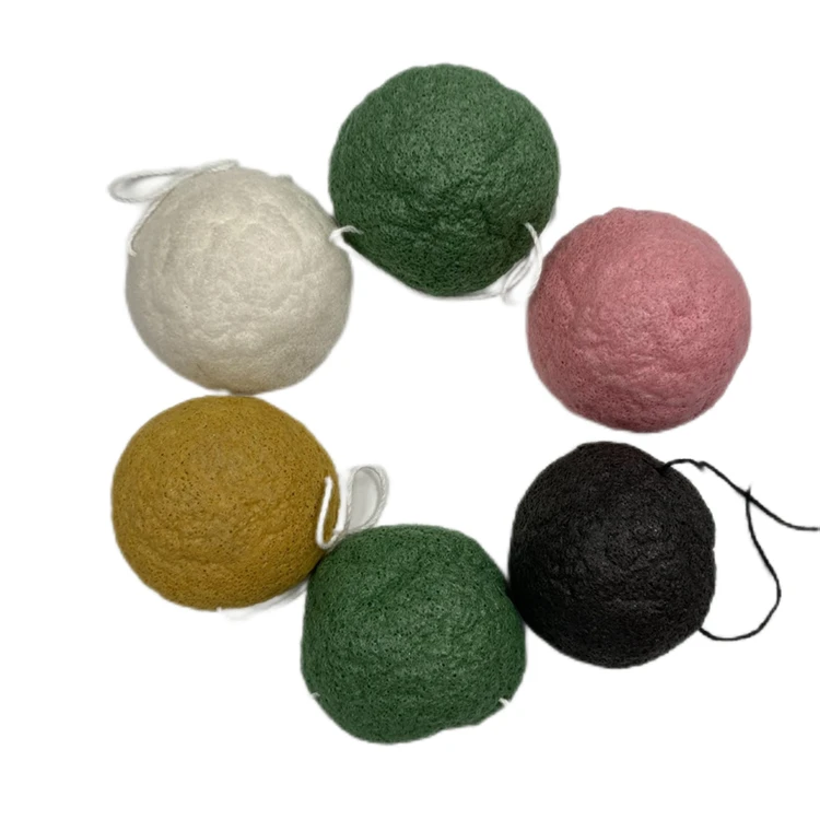 WELLFLYER FASP-025 Konjac Plants Fiber Skincare Sponge For Face Cleaning Body Cleansing Makeup Removing Use Konjac Facial Sponge
