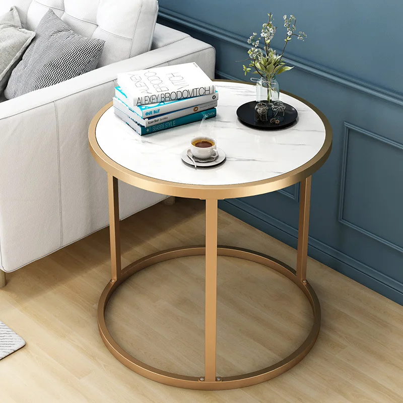 
Marble Coffee Table Multifunction Small Nordic High Gloss Luxury Top Modern Living Room Gold Set Metal Marble Coffee Table 