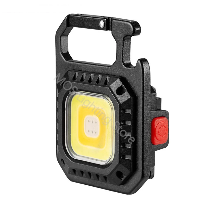 New Pocket Led Light Powerful Portable Tricolor Flash Torch Light Super Bright Mini Cob Rechargeable Keychain Light