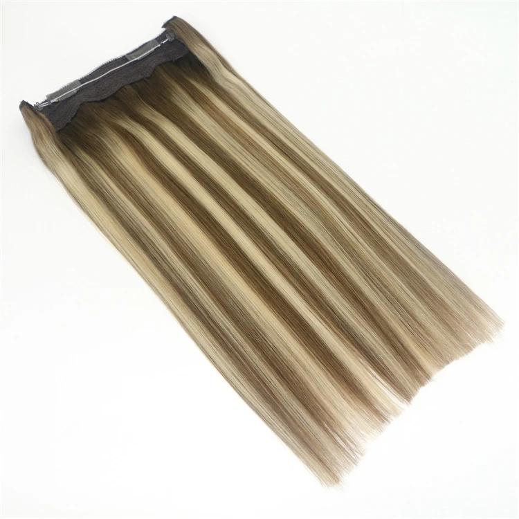 Halo Wire hair extensions cheap price 100% human hair 120g 160g 180g double drawn hair extensions
