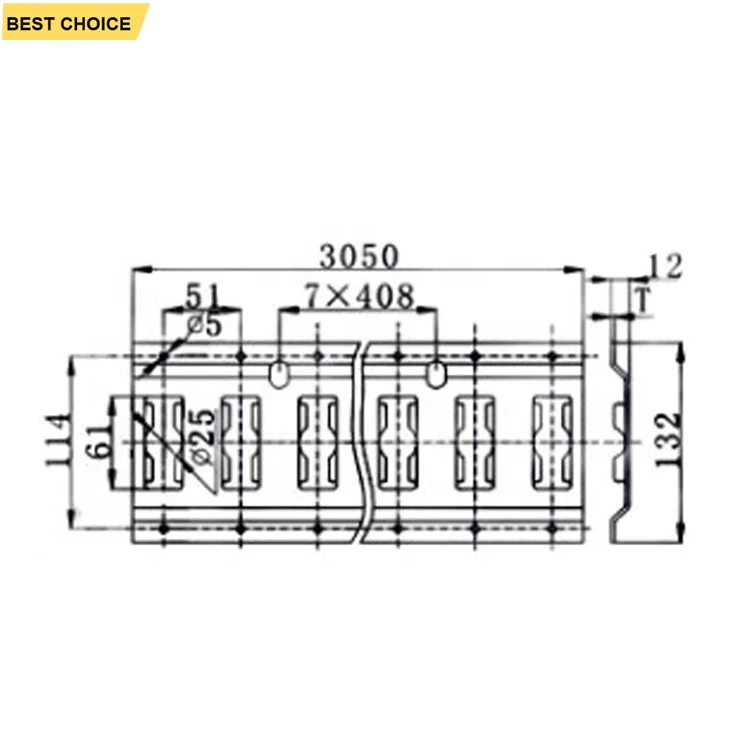 GL-19111 Interior Van Accessory E Cargo Track Beam Socket Trailer E Track for Cargo Control