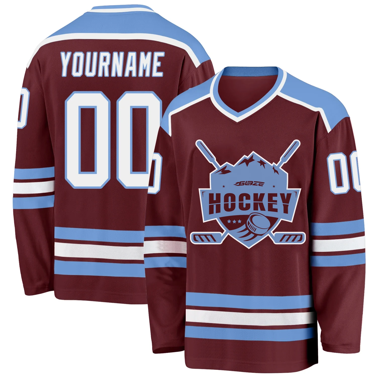 Wholesale custom Embroidery applique ice hockey jersey 100% polyester hockey jersey