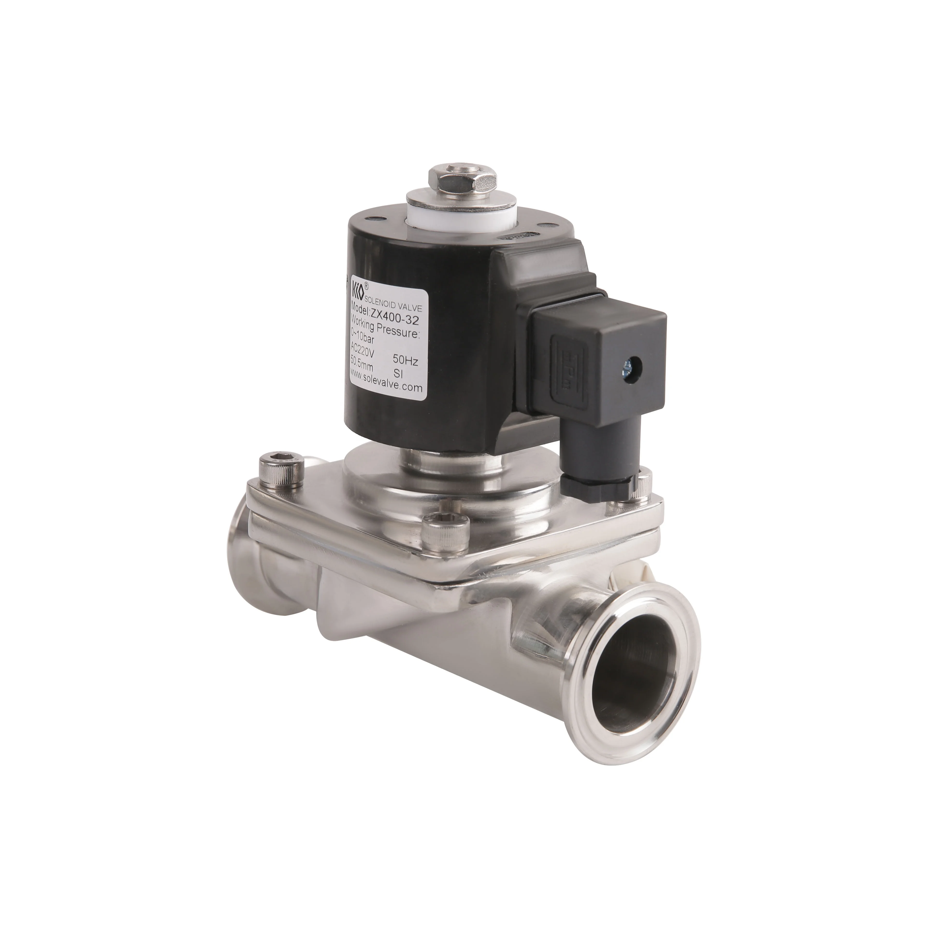 KIO solenoid valve normally open sanitary food grade clamp type SS304 solenoid valve