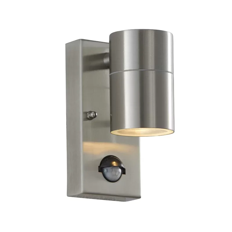 modern stainless steel cylinder motion sensor fixed down up to down light outdoor wall light 220 volt