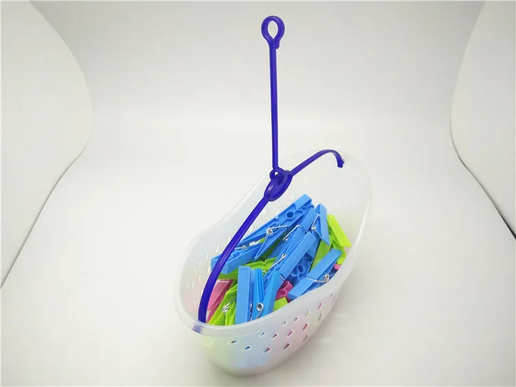 high quality hold all kinds of small sundries clothes pegs with plastic basket pegs in basket