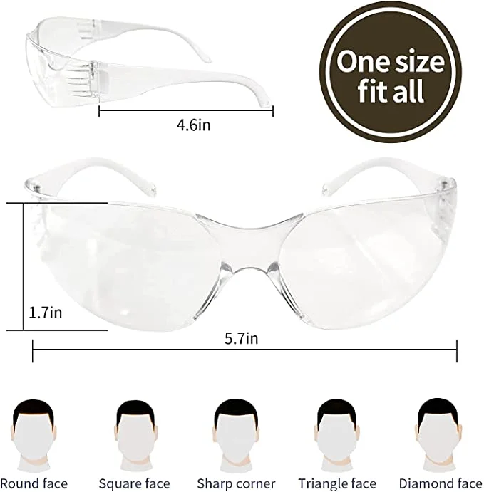 Eyewear Work Safety Glasses Ansi Z87 Anti-fog Eye Protection Goggles Unbreakable