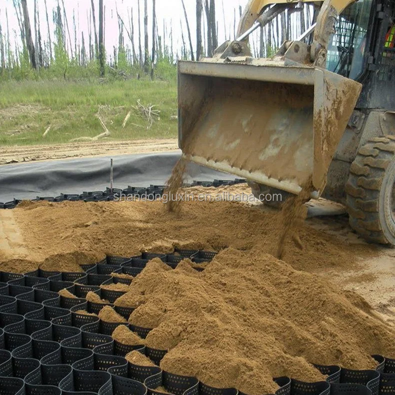 75mm 100mm Height HDPE Plastic Geocell Ground Grid Used for Road Construction