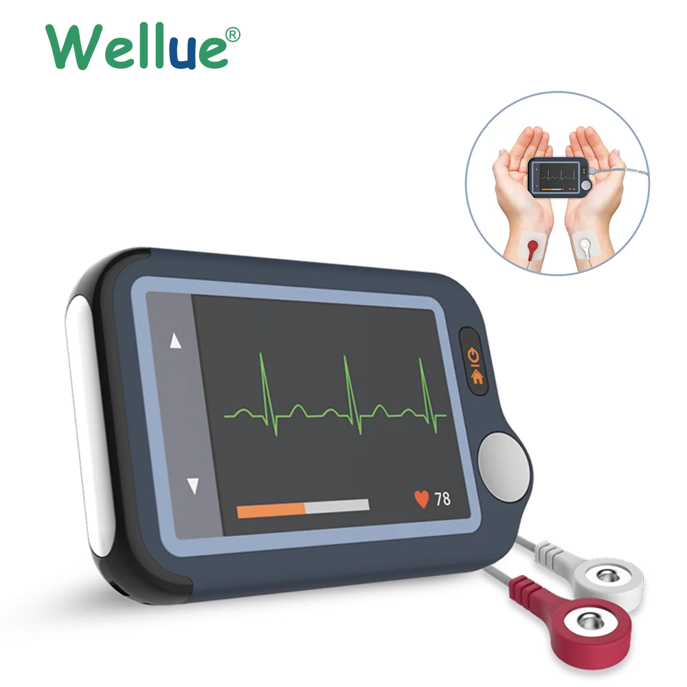 Viatom Pulsebit Home Care Ambulatory Palm Holter Heart Ekg Lead Wire System Cardioscan Software Recorder Monitor Ecg Portatil